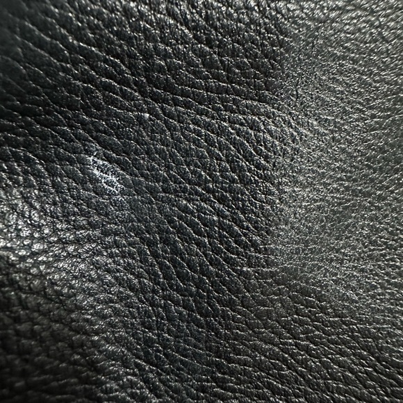 Fossil black leather hobo style shoulder bag zipper closure - Picture 5 of 6